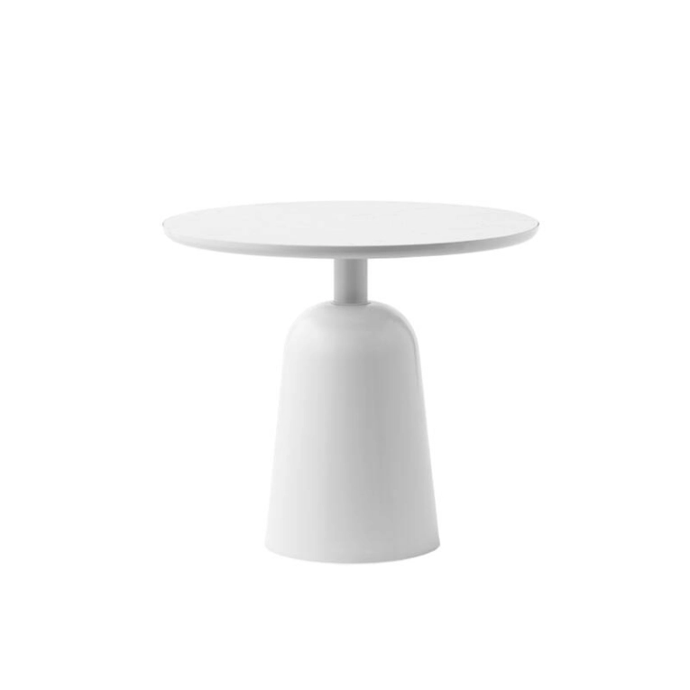 Table d'appoint guéridon TURN réglable en hauteur Gris chaud Normann Copenhagen