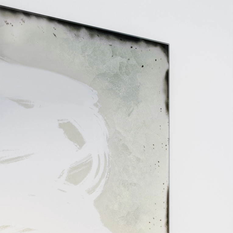 Miroir Miroir SCRIBBLE 60x60 Argent GLAS ITALIA