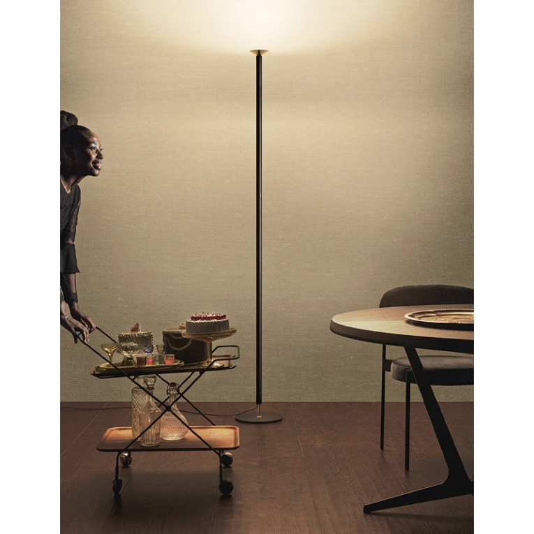 Lampadaire LUNA Noir/ or STILNOVO