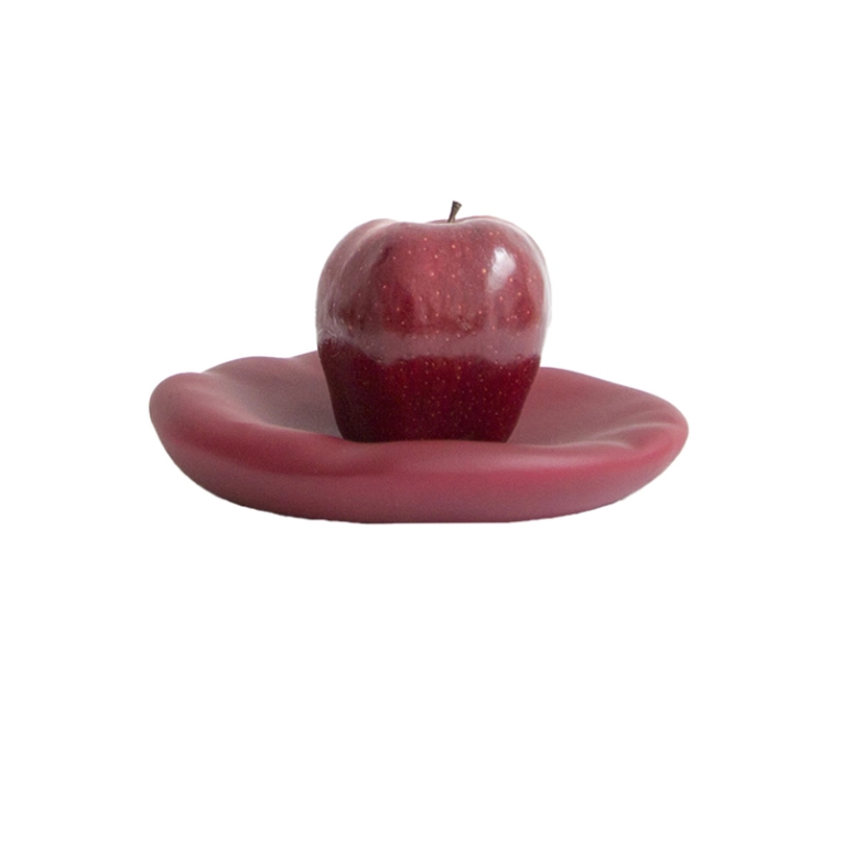 Centre de table & corbeille Coupe CANOVA Small Bordeaux MOUSTACHE