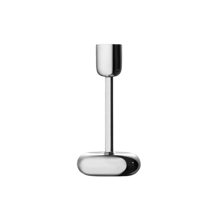 Photophore, bougeoir et bougie Bougeoir NAPPULA H 18 Acier IITTALA