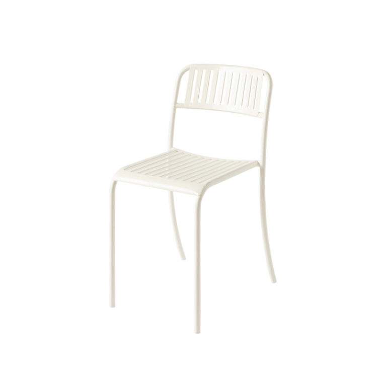 Chaise extérieur Chaise PATIO LAMES  Blanc perlé TOLIX