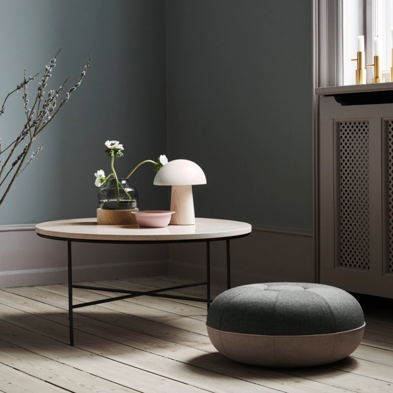 Pouf CECILIE MANZ Ø 50 Gris foncé FRITZ HANSEN