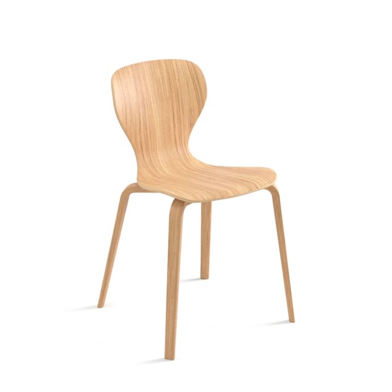 Chaise EARS pieds bois Chêne mat VICCARBE