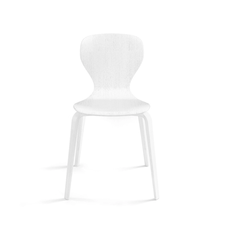 Chaise EARS pieds bois Blanc VICCARBE
