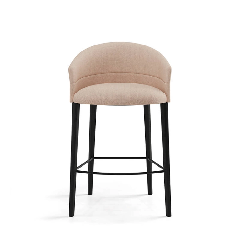 Tabouret haut COPA pieds bois Crisp 4711 VICCARBE