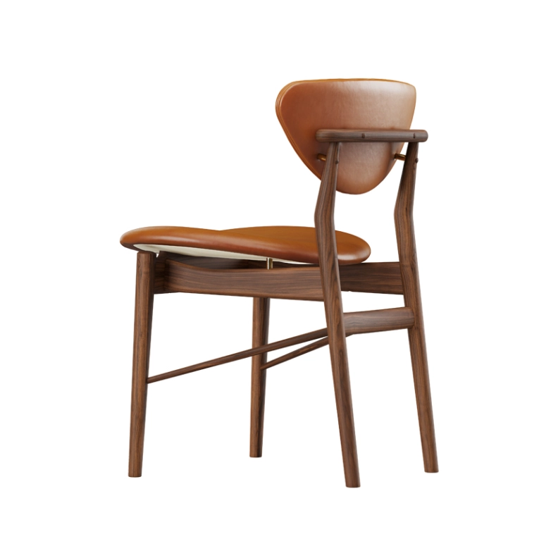 Chaise 108 Cuir Cuir Vegetal walnut HOUSE OF FINN JUHL