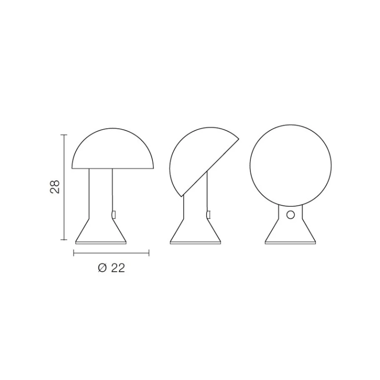 Lampe à poser ELMETTO Orange MARTINELLI LUCE