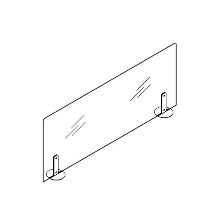 Accessoire de bureau Ecran de protection SAFE base métal SILVERA PRO