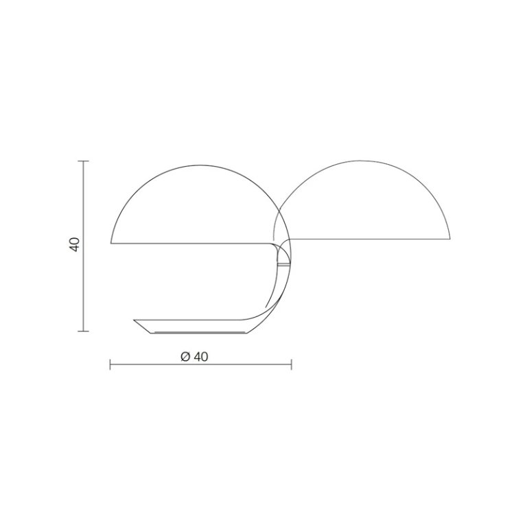 Lampe à poser COBRA Noir brillant MARTINELLI LUCE