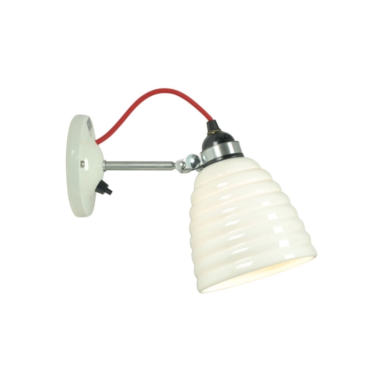 Applique HECTOR BIBENDUM avec interrupteur Blanc  Cordon rouge ORIGINAL BTC