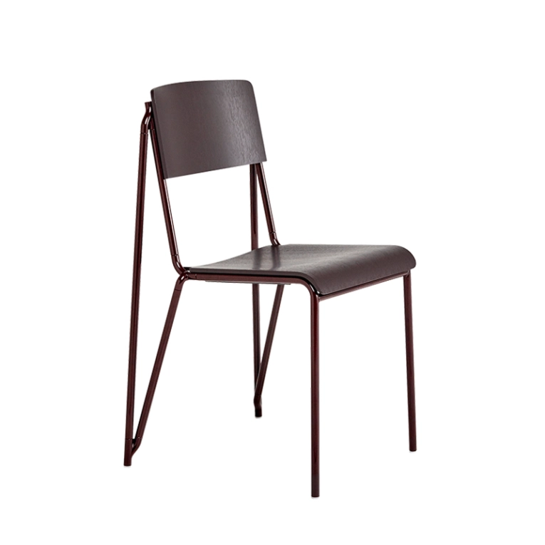 Chaise PETIT STANDARD Bordeaux foncé/ pieds bordeaux foncé HAY