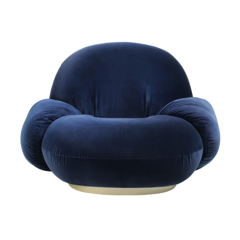 Fauteuil PACHA avec accoudoirs Velvet 4958 GUBI