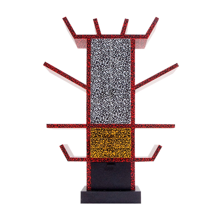 Meuble de rangement CASABLANCA Rouge, jaune et noir  MEMPHIS MILANO