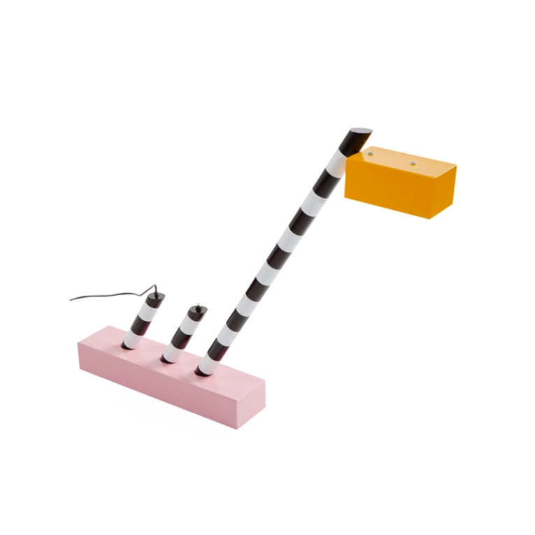 Lampe à poser OCEANIC Rose et orange MEMPHIS MILANO