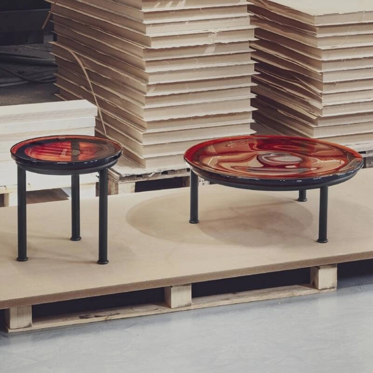 Table d'appoint guéridon ZIGO H 38 Vert pétrole MINIFORMS