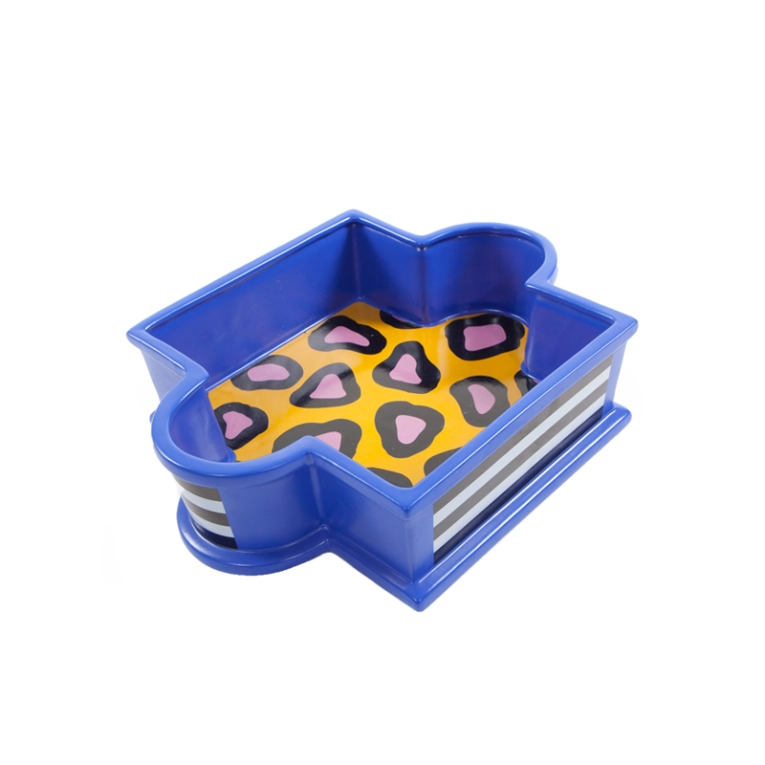 Centre de table & corbeille Coupe ONION Jaune et bleu MEMPHIS MILANO