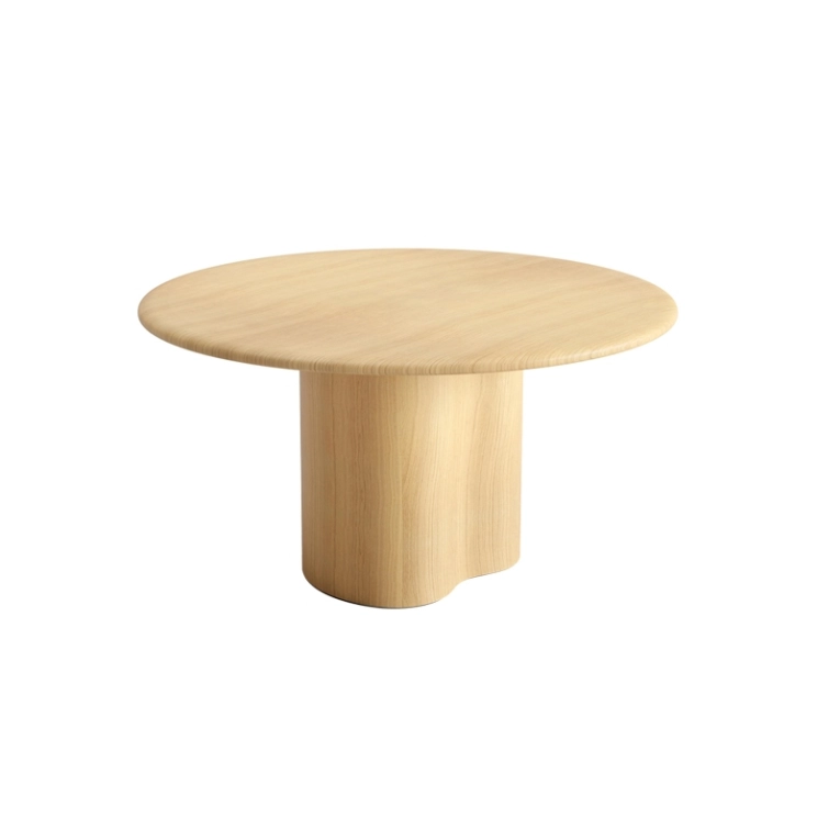 Table basse GHIA Ø 70 pied central Chêne ARPER