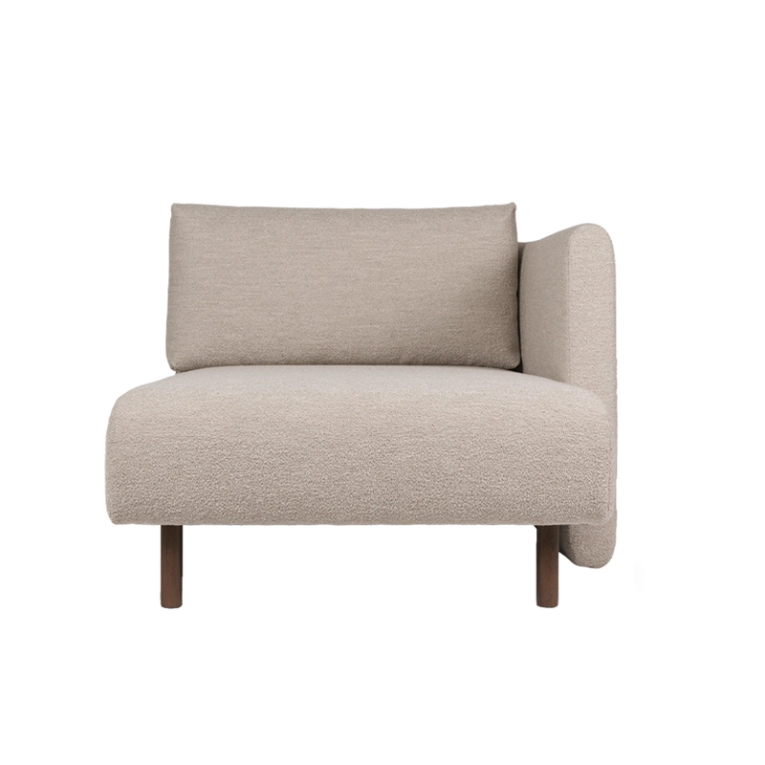 Canapé DASE chaise longue droite Soft Bouclé Naturel FERM LIVING