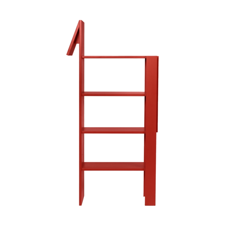 Rangement enfant Bibliothèque GIRAFFE Rouge coquelicot FERM LIVING