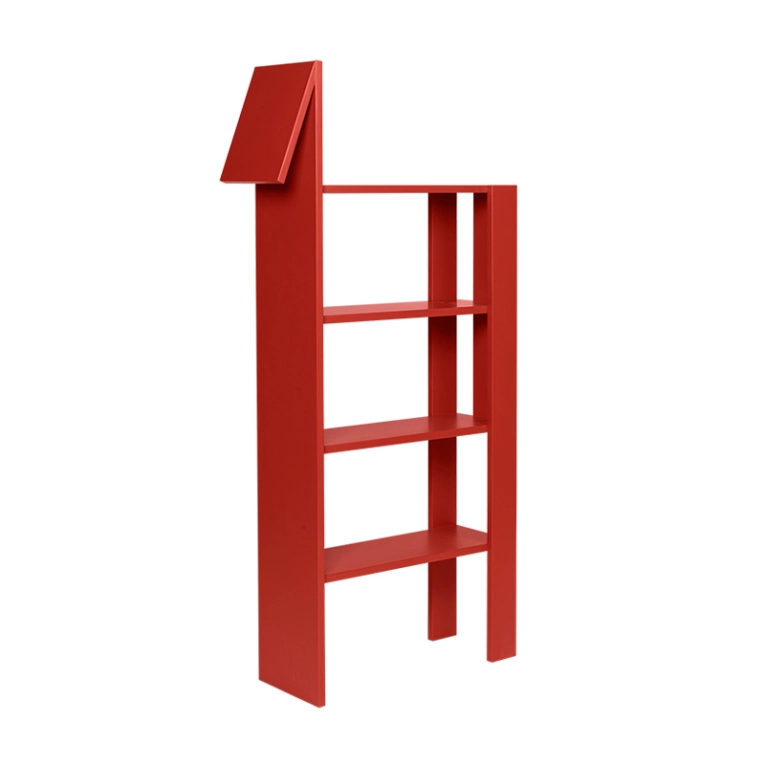 Rangement enfant Bibliothèque GIRAFFE Rouge coquelicot FERM LIVING