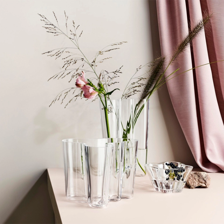Vase Vase AALTO H 25 Transparent IITTALA