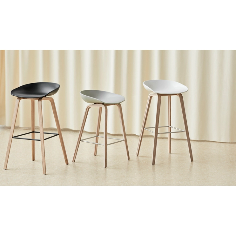 Tabouret haut ABOUT A STOOL AAS 32 H65 Blanc HAY