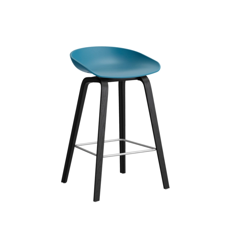 Tabouret haut ABOUT A STOOL AAS 32 H65 Azure blue HAY