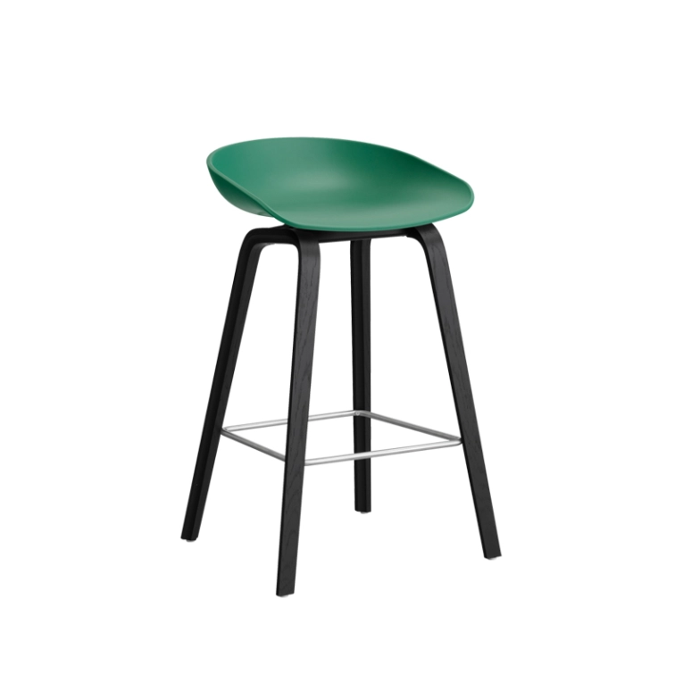 Tabouret haut ABOUT A STOOL AAS 32 H65 Teal green HAY