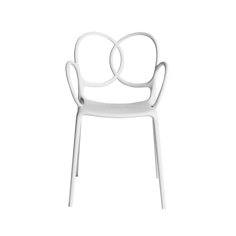 Chaise SISSI avec accoudoirs Blanc DRIADE
