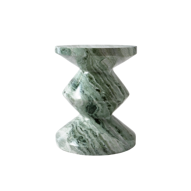 Tabouret ZIG ZAG Marbre Vert foncé POLS POTTEN