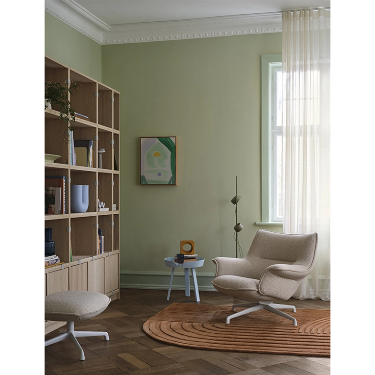 Fauteuil DOZE LOUNGE LOW base pivotante Hearth 7/ gris MUUTO