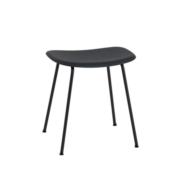 Tabouret FIBER STOOL pieds acier Noir MUUTO