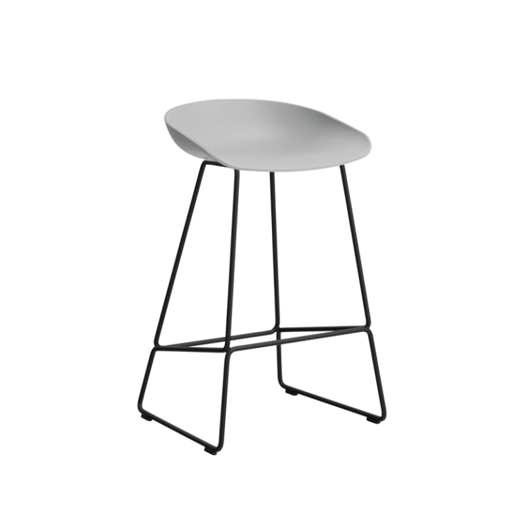 Tabouret haut ABOUT A STOOL AAS 38 H65 Gris béton HAY