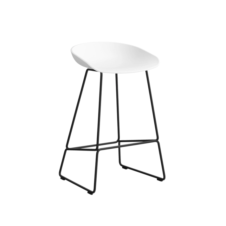 Tabouret haut ABOUT A STOOL AAS 38 H65 Blanc HAY