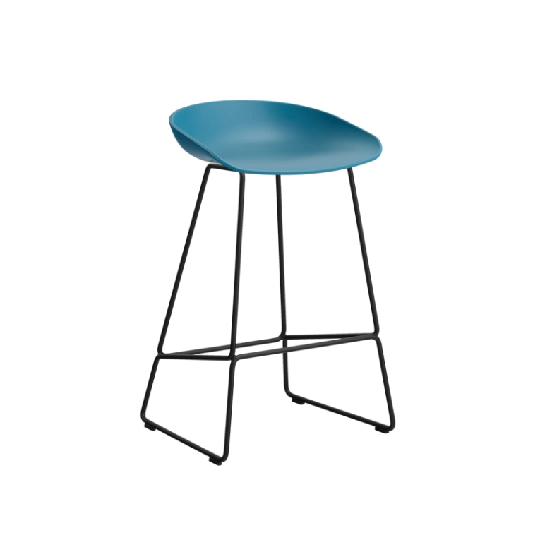 Tabouret haut ABOUT A STOOL AAS 38 H65 Azure blue HAY