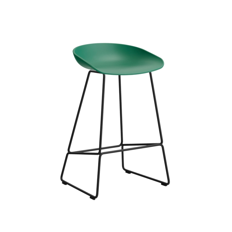 Tabouret haut ABOUT A STOOL AAS 38 H65 Teal green HAY