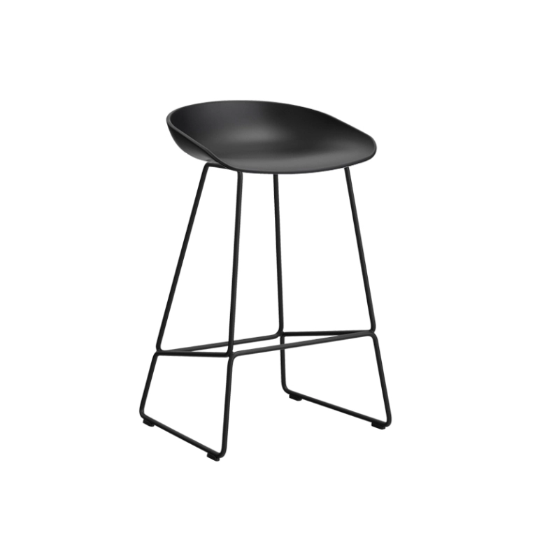 Tabouret haut ABOUT A STOOL AAS 38 H65 Noir HAY