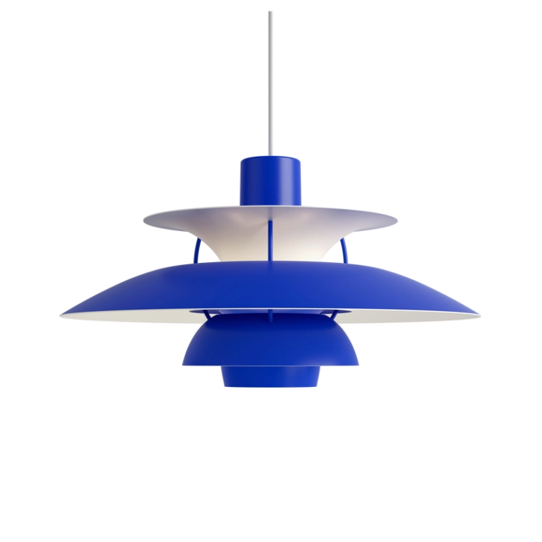 Suspension PH 5 Monochrome bleu LOUIS POULSEN