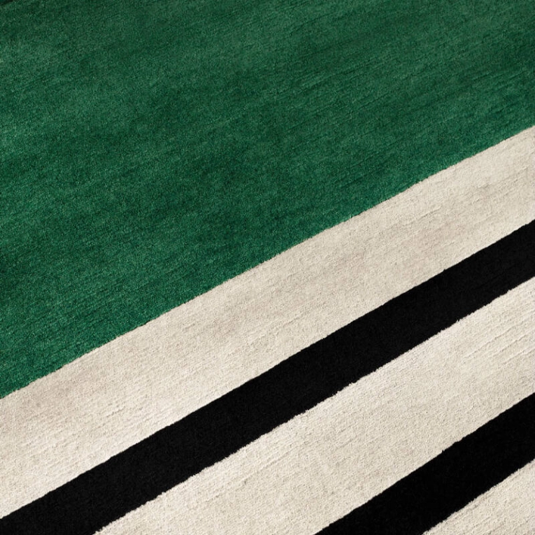 Tapis Tapis LES ARCS NOIR GRIS 1972 CC-TAPIS