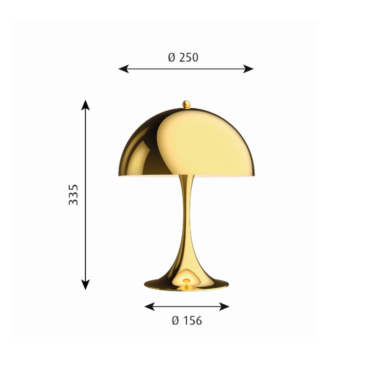 Lampe à poser PANTHELLA 250 Laiton LOUIS POULSEN