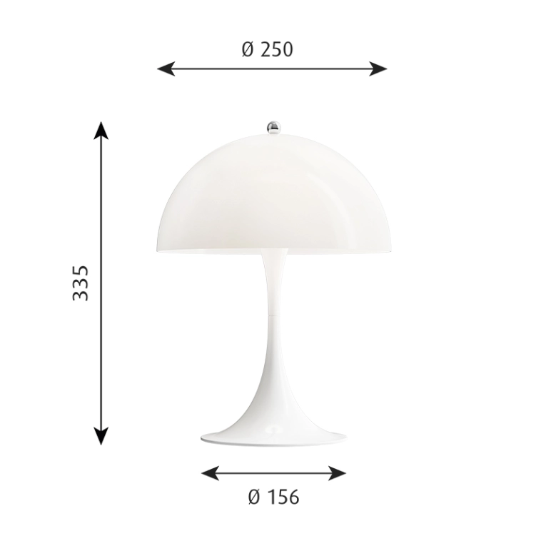 Lampe à poser PANTHELLA 250 Blanc opalin LOUIS POULSEN