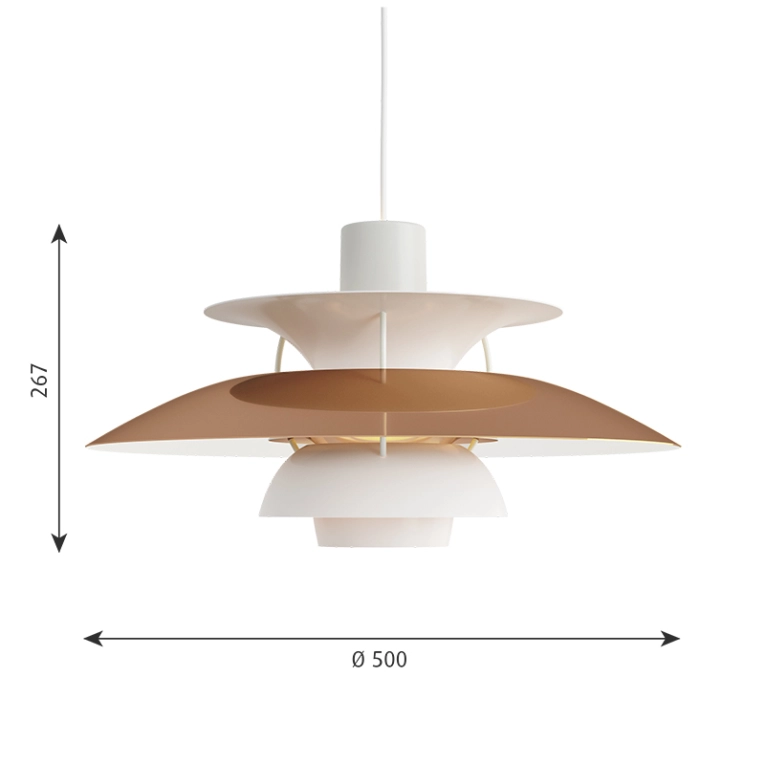 Suspension PH 5 METAL Cuivre LOUIS POULSEN