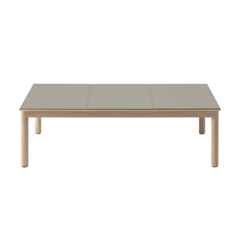 Table basse COUPLE 120x84 Sable / Chêne MUUTO
