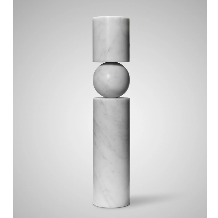 Photophore, bougeoir et bougie Chandelier FULCRUM MARBRE Large Blanc LEE BROOM