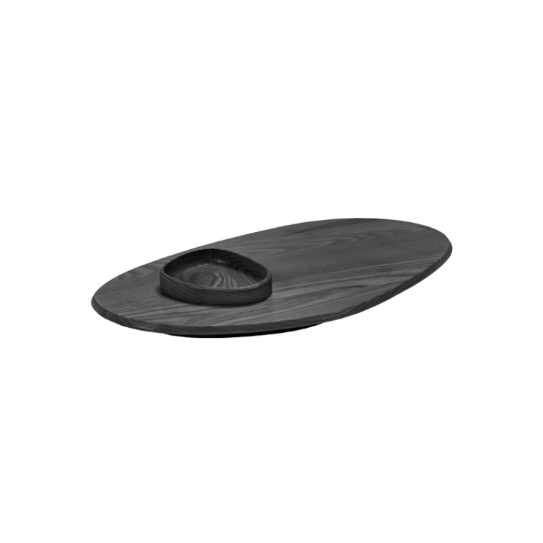 Plateau, plat PLATTER + BOWL 2 Frêne teinté noir SERAX