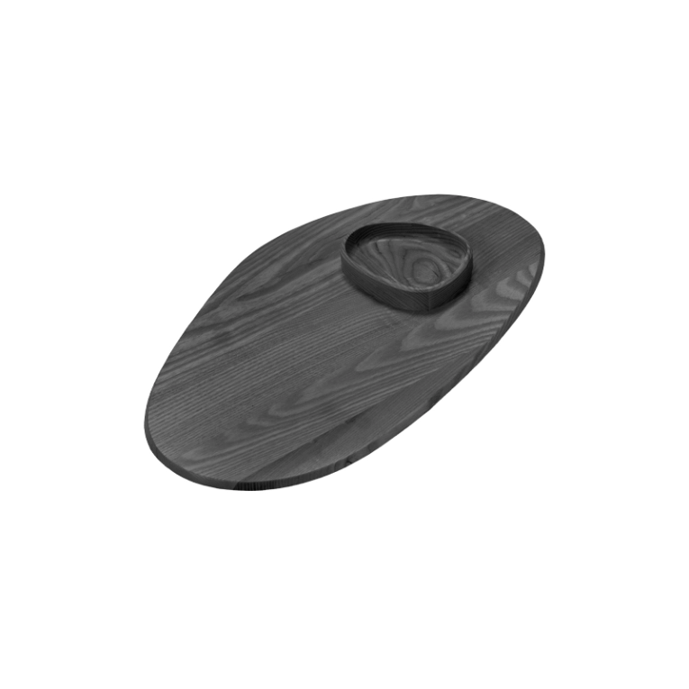 Plateau, plat PLATTER + BOWL 2 Frêne teinté noir SERAX