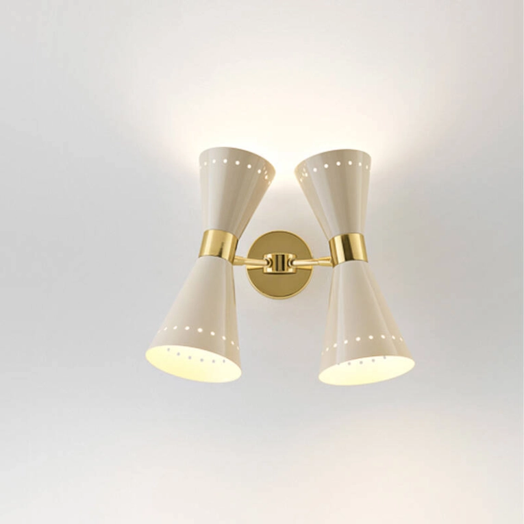 Applique MEGAFONO double Noir STILNOVO