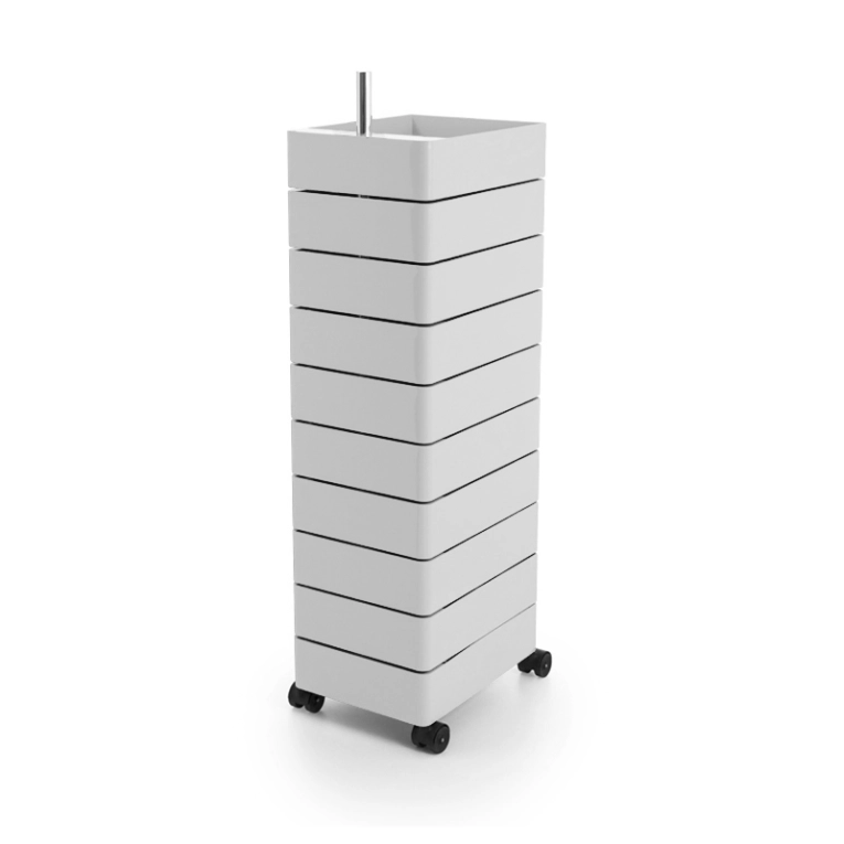 Meuble de rangement 360° 10 tiroirs Gris clair MAGIS