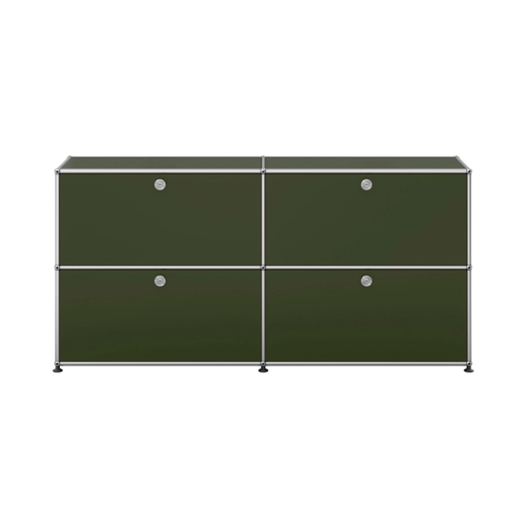 Meuble de rangement USM HALLER E2 Vert olive USM HALLER